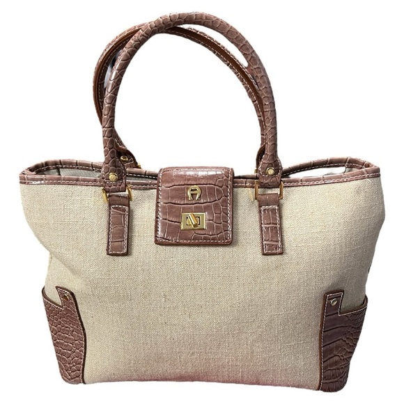 Etienne Aligner All Aboard Linen Collection Hand Bag Medium - Picture 1 of 13